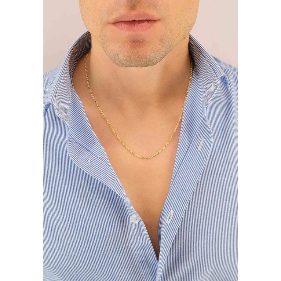 MUAU Schmuck  Collier rond d'forçat en or jaune 750, 1,9mm, 60cm 