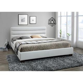 Vente-unique Letto 180 x 200 cm Similpelle Bianco  - FAUSTIN  