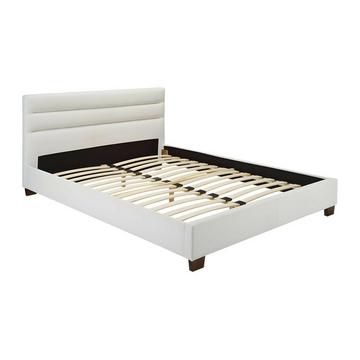 Letto 180 x 200 cm Similpelle Bianco  - FAUSTIN