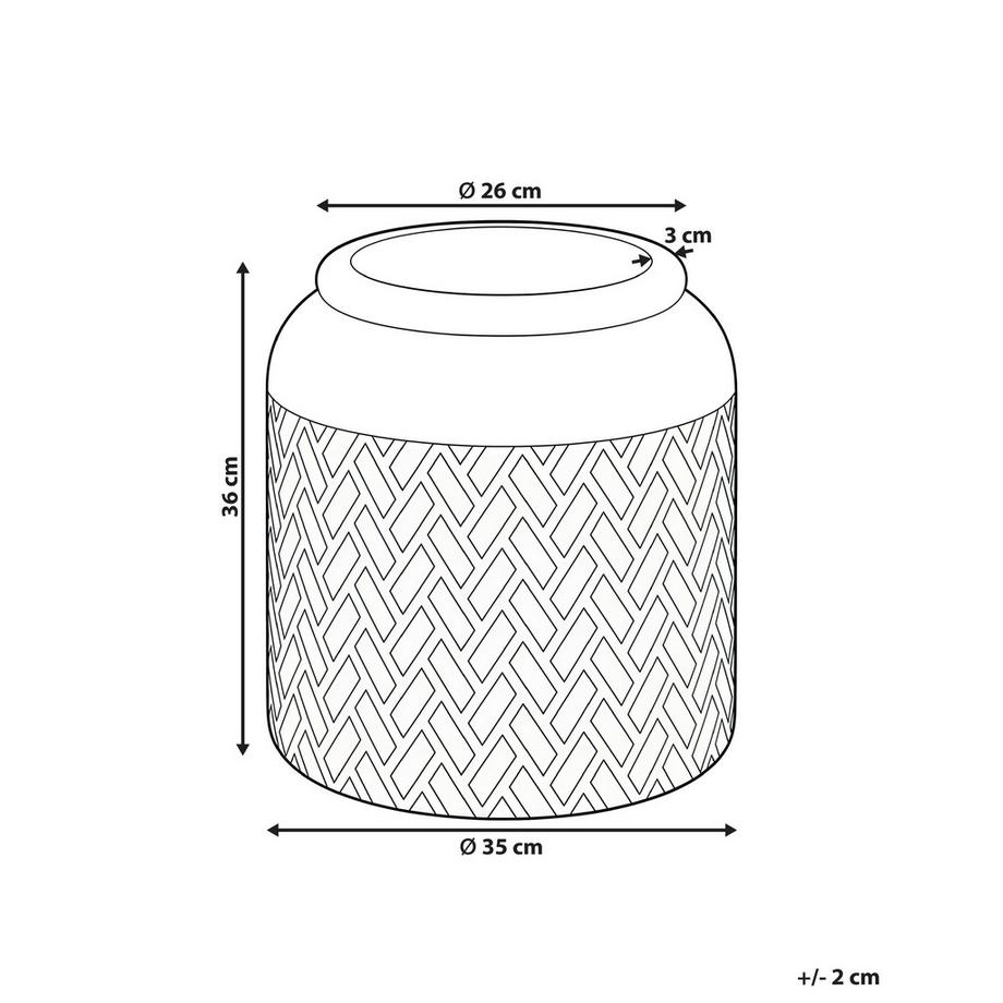 Beliani Vaso per piante en Fibra d'argilla  GERAKAS  