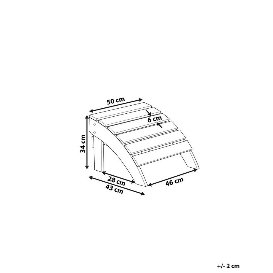 Beliani Pouf de jardin en Bois synthétique  ADIRONDACK  