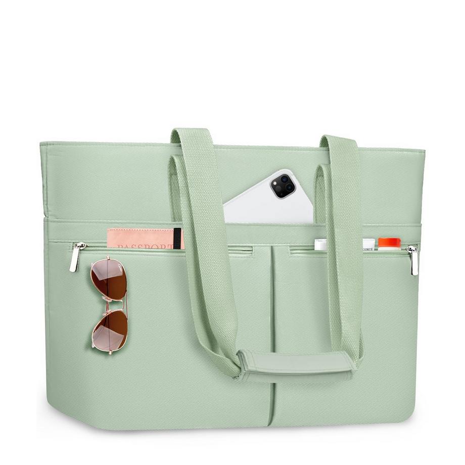 Sac de Plage avec Fermeture Éclair, Grand Sac Cabas Sac Fourre-Tout de Plage Sac de Voyage