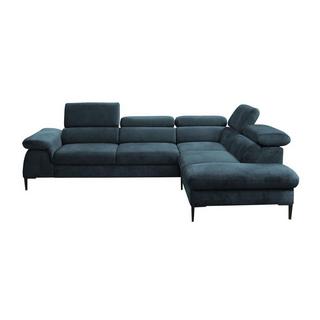 PASCAL MORABITO Divano letto angolare in Tessuto Verde petrolio Angolo a destra SEPINA di PASCAL MORABITO  