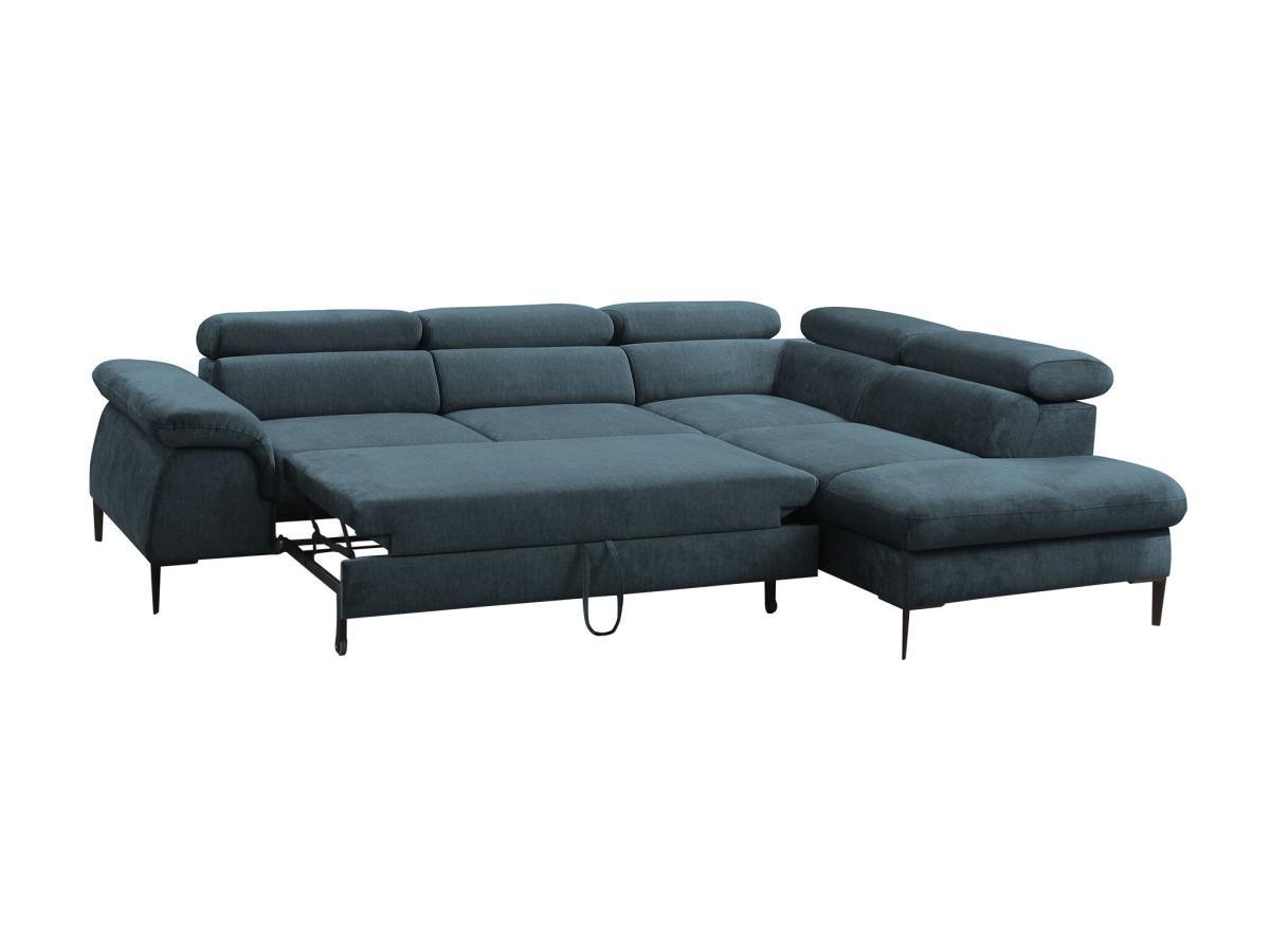 PASCAL MORABITO Divano letto angolare in Tessuto Verde petrolio Angolo a destra SEPINA di PASCAL MORABITO  