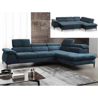 PASCAL MORABITO Divano letto angolare in Tessuto Verde petrolio Angolo a destra SEPINA di PASCAL MORABITO  