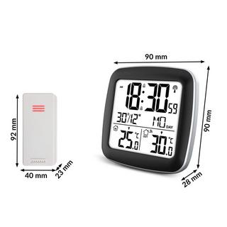 B2X Silberfarbene Wetterstation mit Display BD-903  