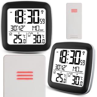 B2X Silberfarbene Wetterstation mit Display BD-903  