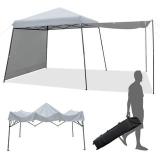 Northix 3 x 3 m Sofortiges Pop-up-Canopy-Zelt mit Markisen Outdoor-Sonnenschutz Grau  
