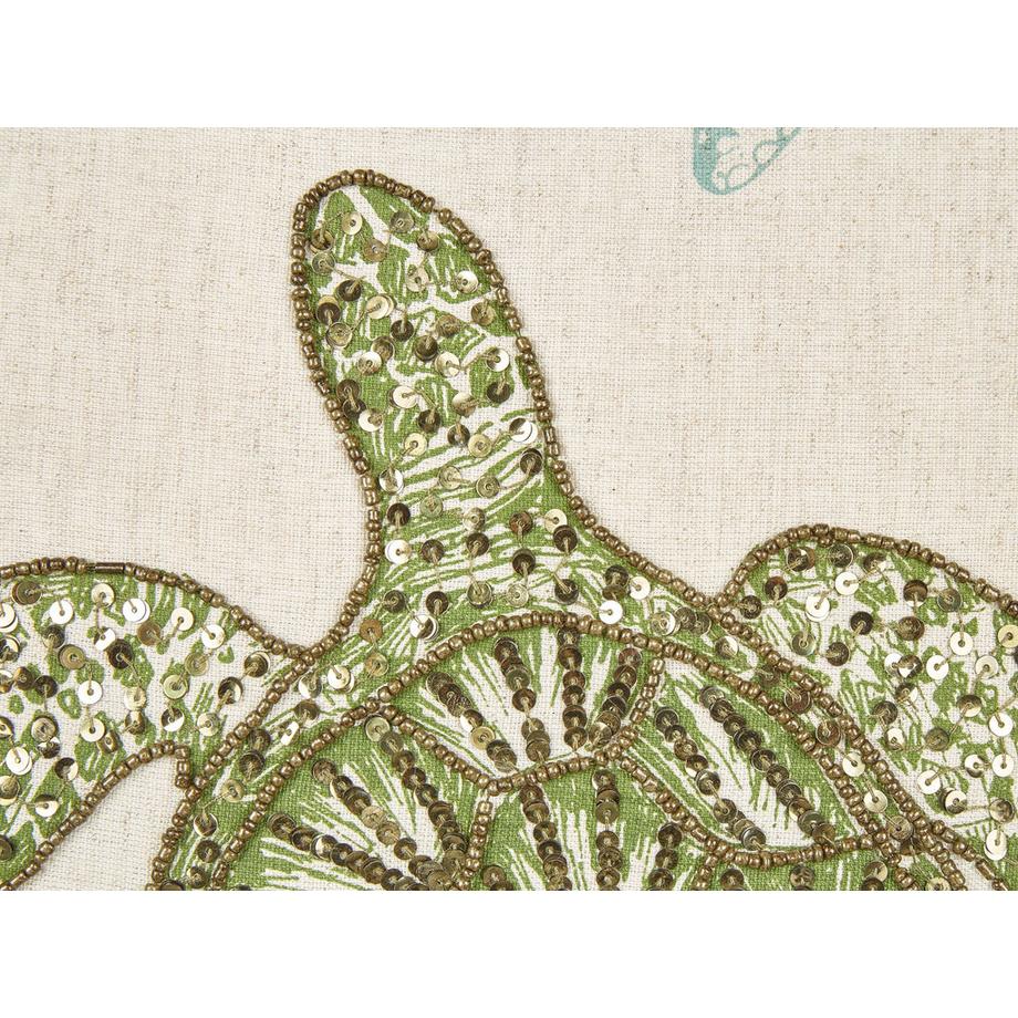 Beliani Cuscino decorativo en Lino Moderno ALGAE  