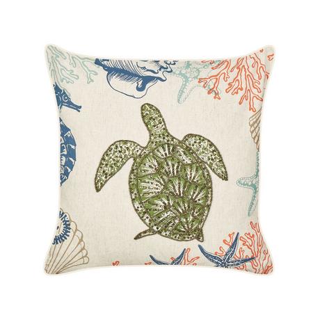 Beliani Coussin en Lin Moderne ALGAE  