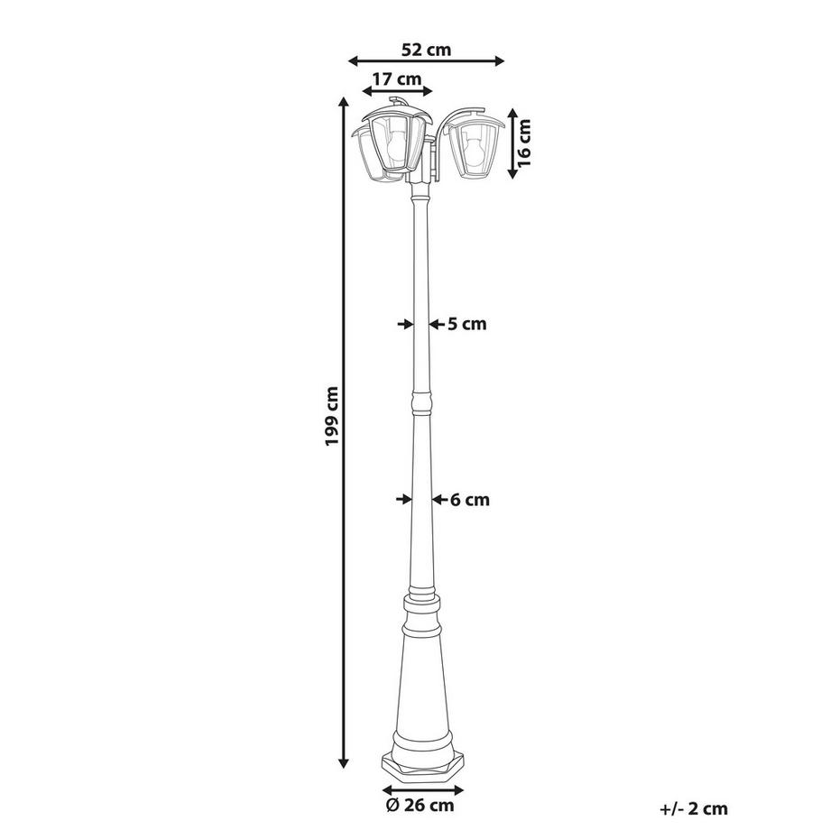 Beliani Lampione en Alluminio Retrò LEMRO  