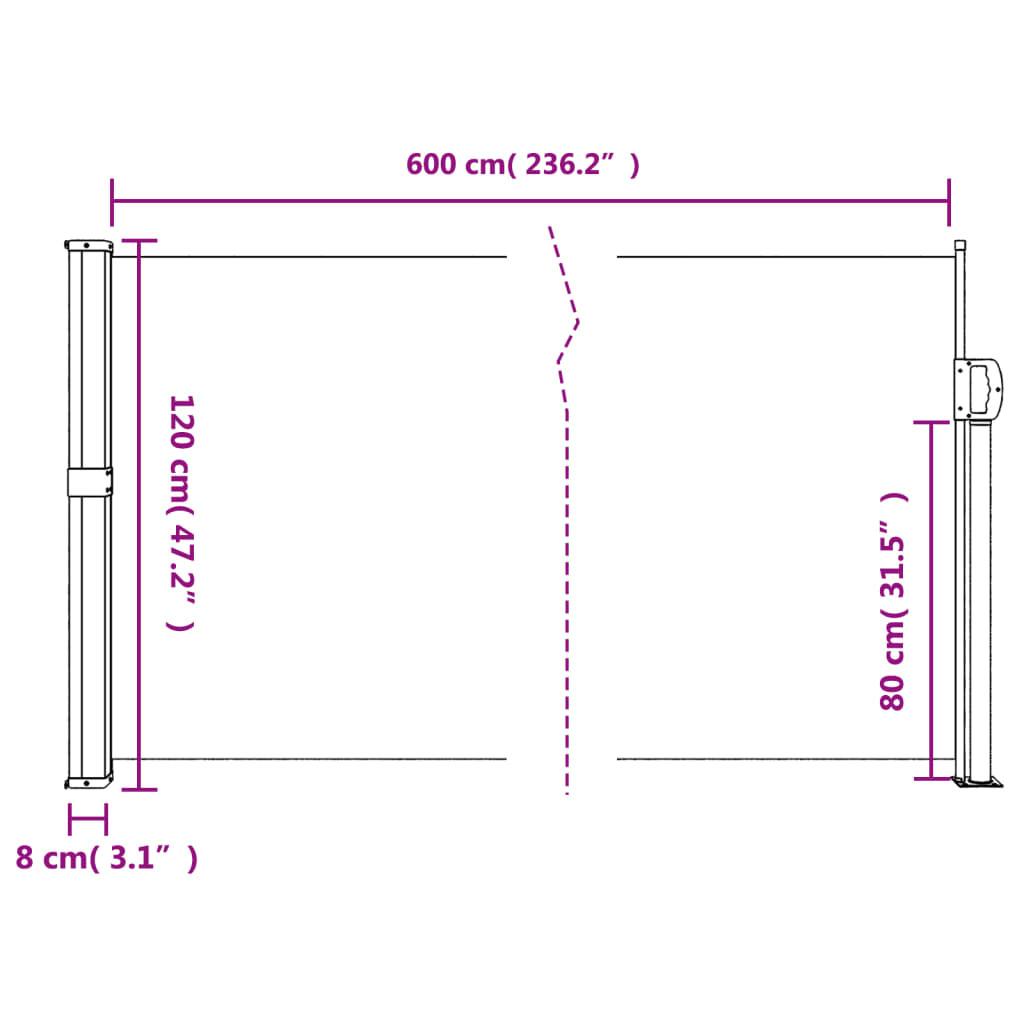 VidaXL tenda da sole laterale retrattile  