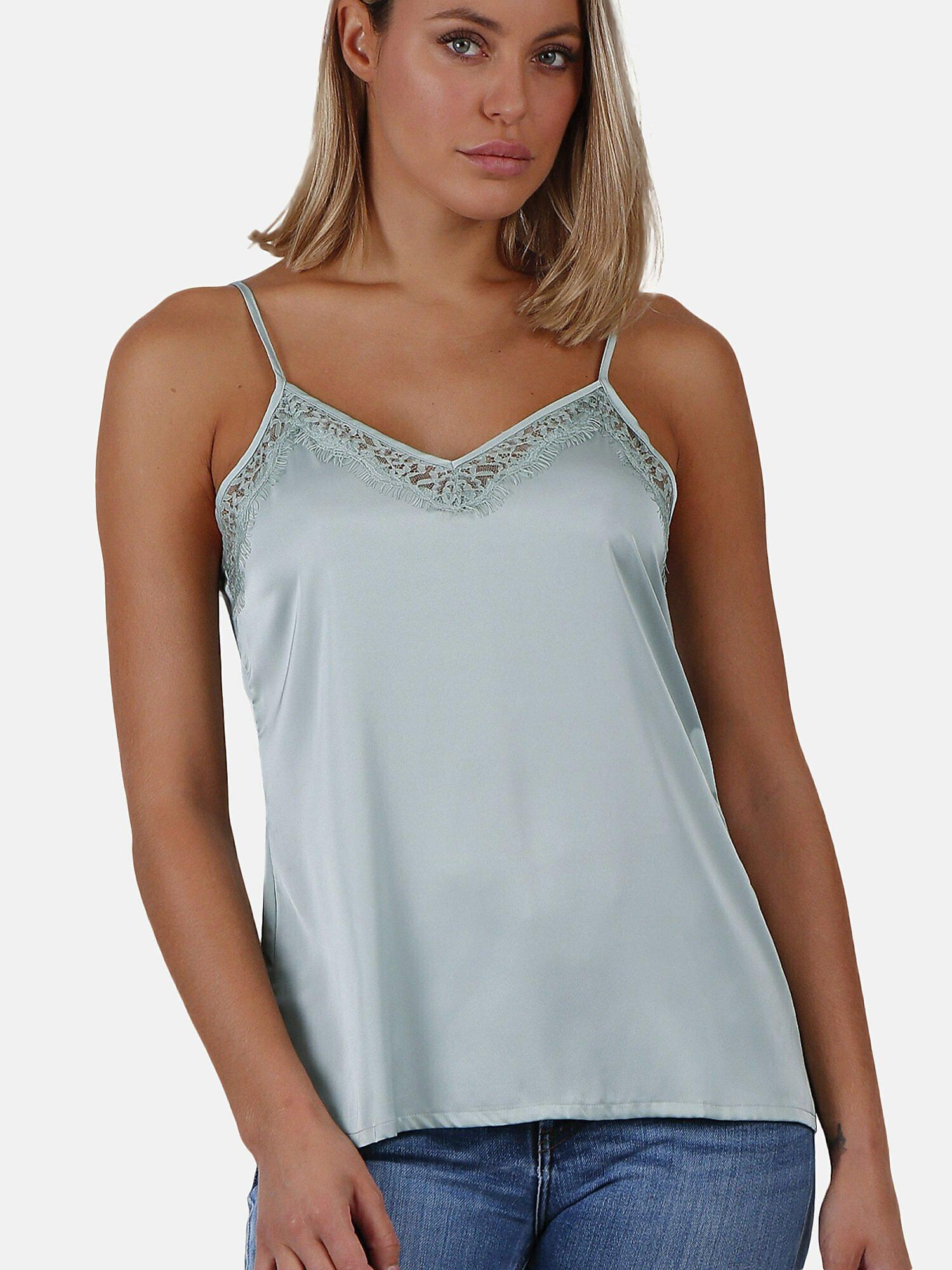 Image of Tanktop Puntilla Escote Damen Grün XL