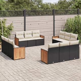 VidaXL Ensemble de canapés de jardin rotin synthétique  