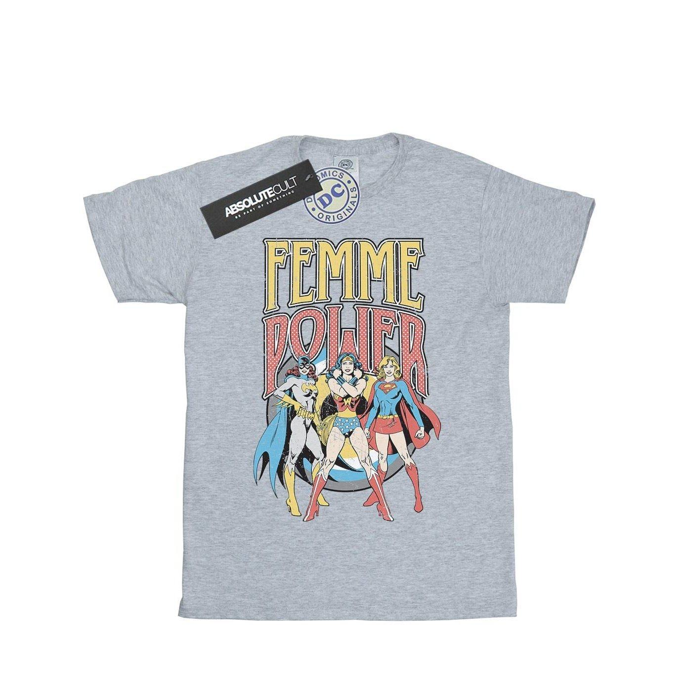 Image of Femme Power Tshirt Mädchen Grau 104