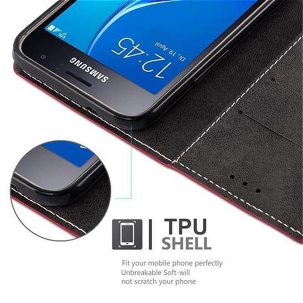 Cadorabo  Housse compatible avec Samsung Galaxy J1 2016 - Coque de protection avec fermeture magnétique, fonction de support et compartiment pour carte 