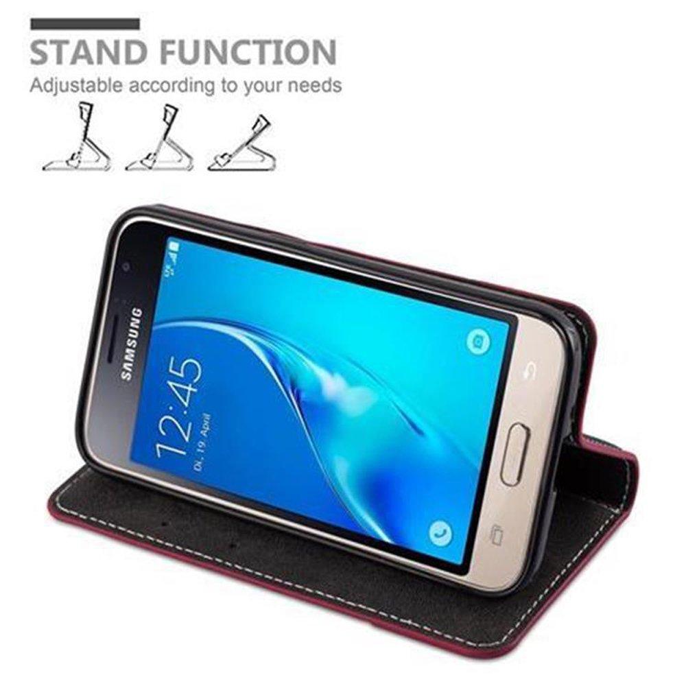 Cadorabo  Housse compatible avec Samsung Galaxy J1 2016 - Coque de protection avec fermeture magnétique, fonction de support et compartiment pour carte 