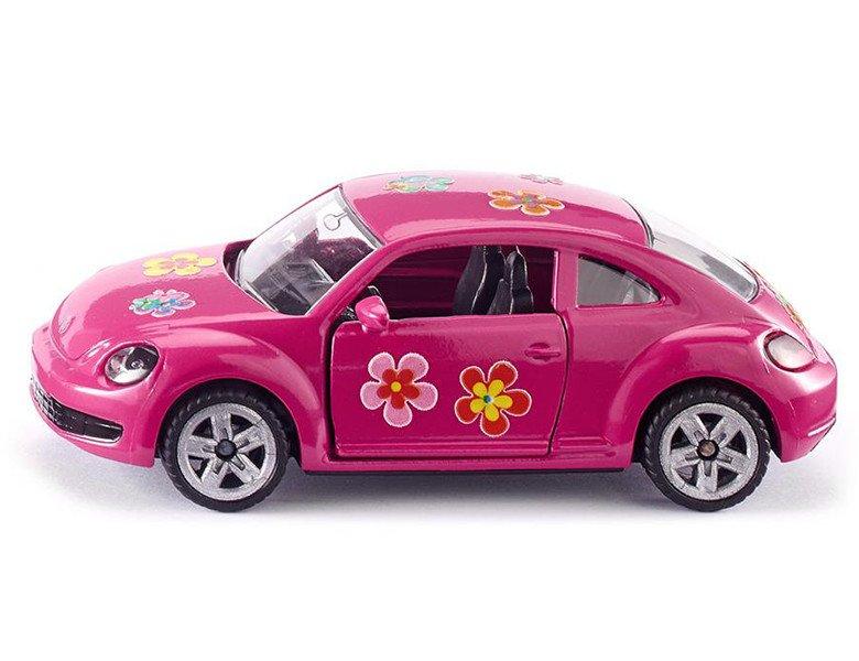 siku  1488, VW The Beetle, Metall/Kunststoff, Pink, Öffenbare Türen, Aufkleberbogen zur individuellen Gestaltung 