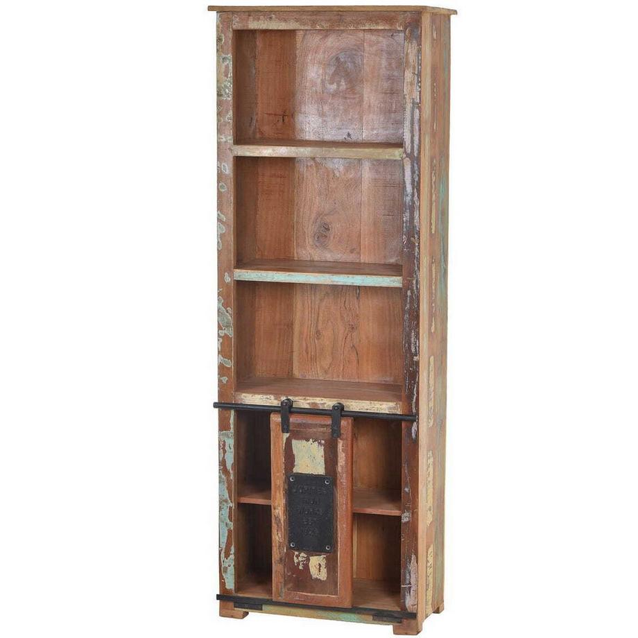 Bücherregal Merkur natur bunt 75x151