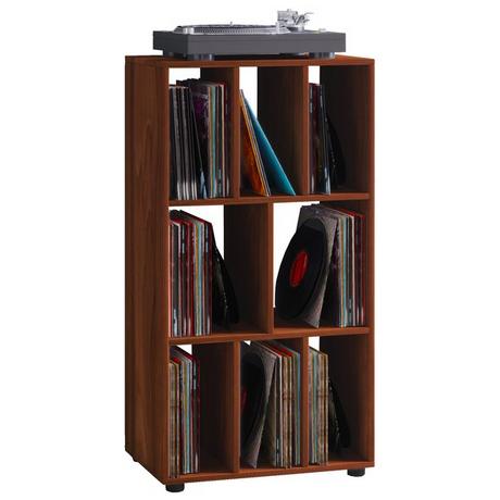 VCM Holz Schallplattenregal | Raumteiler | Maße H. 114 x B. 60 x T. 40 cm | Medienregal - Schaltino  