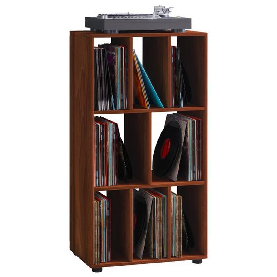 VCM Holz Schallplattenregal | Raumteiler | Maße H. 114 x B. 60 x T. 40 cm | Medienregal - Schaltino  