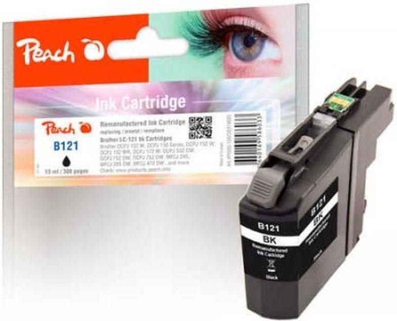 Peach  Tinte Brother LC-121 black 13ml, 300 Seiten 