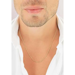 MUAU Schmuck  Collier forçat or jaune 585, 1.6mm, 45cm 