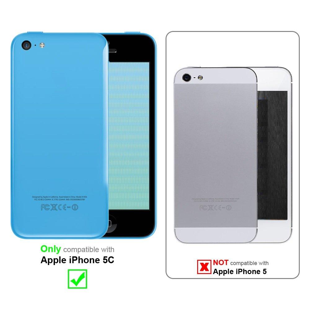 Cadorabo  Housse compatible avec Apple iPhone 5C - Coque de protection au design flip en similicuir structuré 