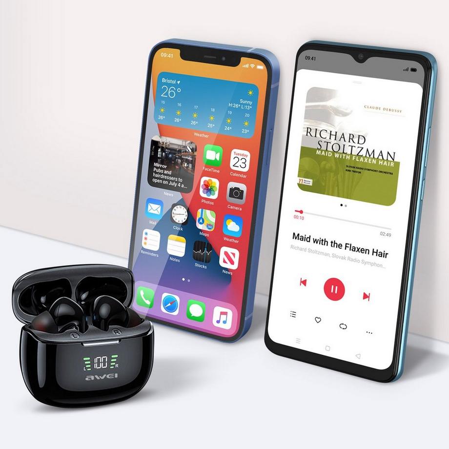 Avizar  Écouteur Sans fil Bluetooth noir 