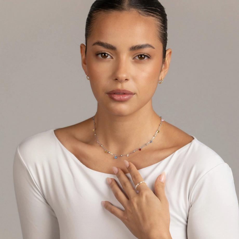 Balibay  Kirima -   Halskette mit Zirkonia und 925 Silber 