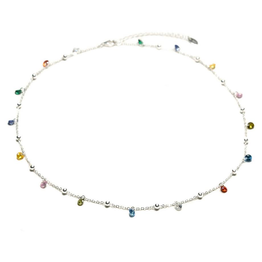 Kirima -   Halskette mit Zirkonia und 925 Silber