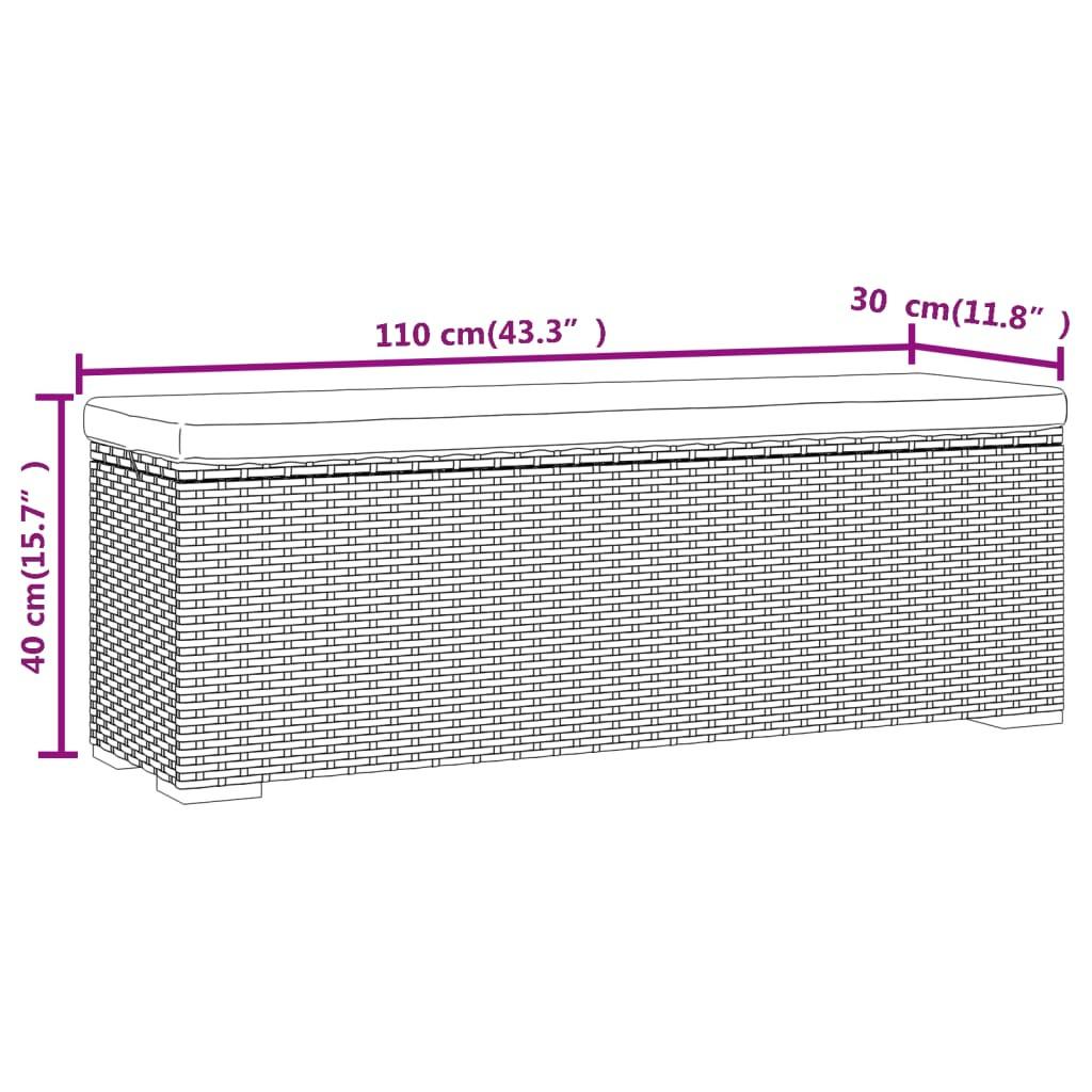 VidaXL panca Polirattan  