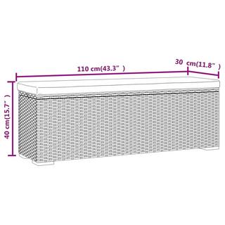 VidaXL Sitzbank poly-rattan  