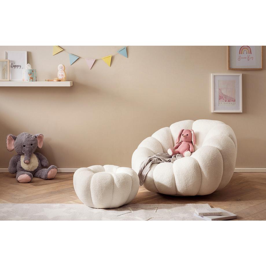 mutoni Sessel Teddyfell weiss  