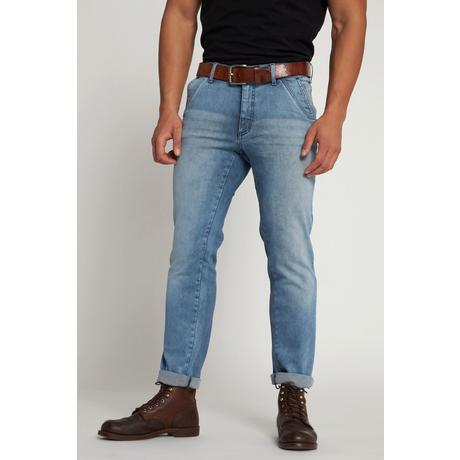 JP1880  Jeans chino con taglio dritto ed effetto sdrucito, fino alla tg. 70 