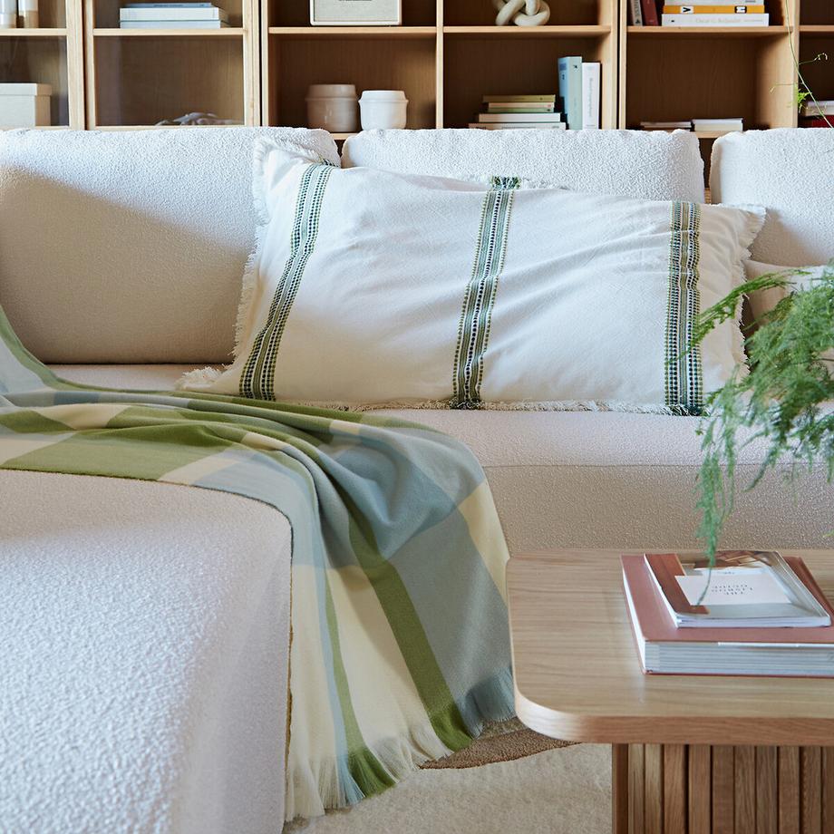 La Redoute Intérieurs Sereco Housse de Coussin Rayée XL  