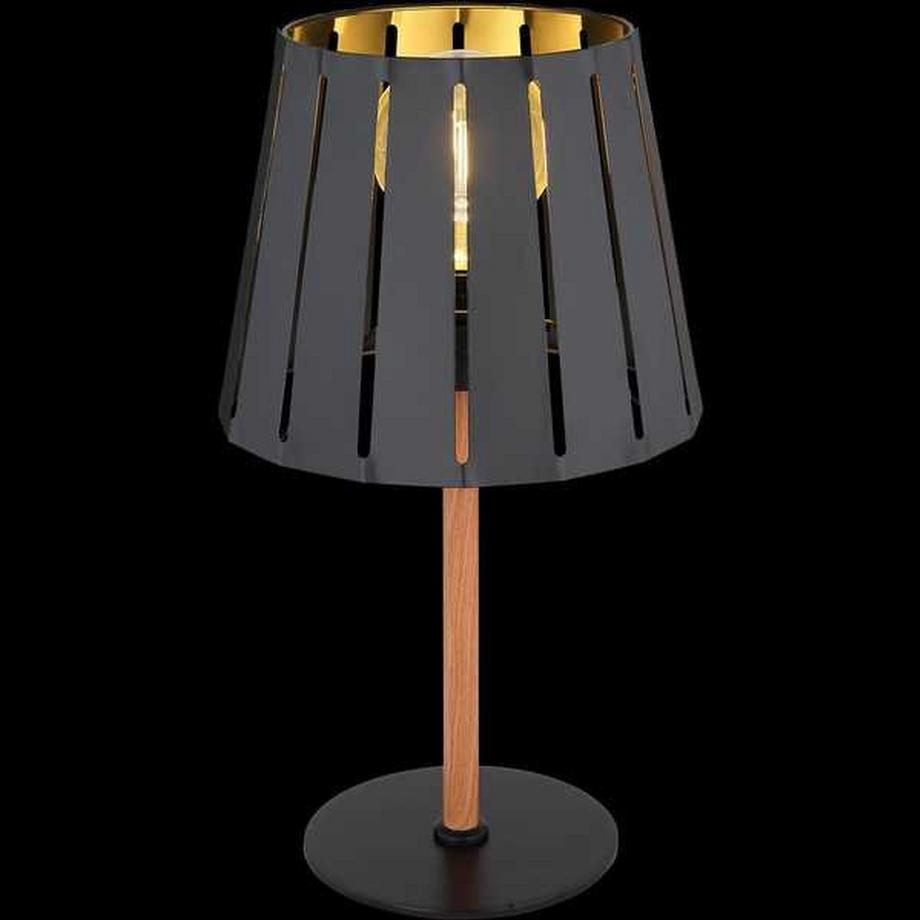 mutoni Lampada da tavolo Luna metallo nero opaco 1xE27  