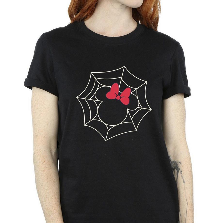 Disney Minnie Mouse Toile d'Araignée T-Shirt Manches Courtes  