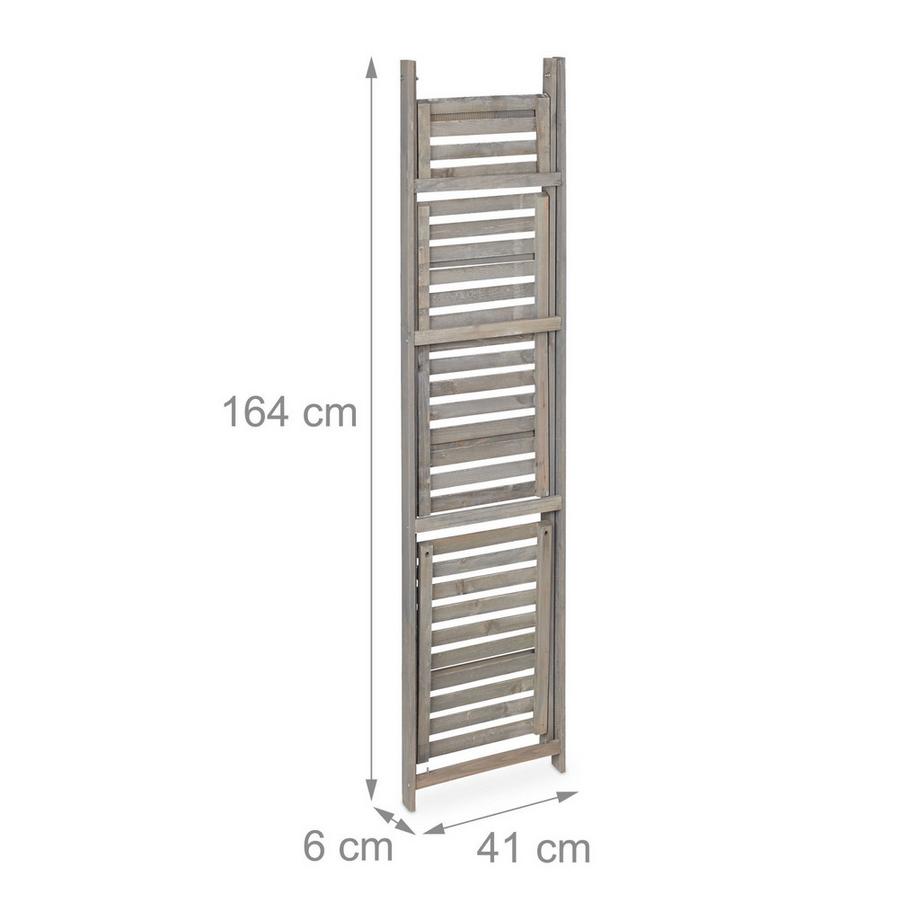 Northix Scale a fiori in legno grigio  