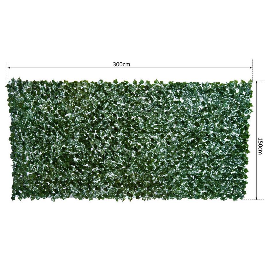Northio  Künstliche Hecke Sichtschutzhecke Pflanzen Hecke Wanddekoration Dunkelgrün 300 X 150 Cm 