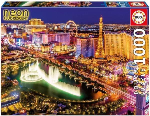 Educa  Puzzle Educa Las Vegas 1000 Teile Nachtleuchtpuzzle 