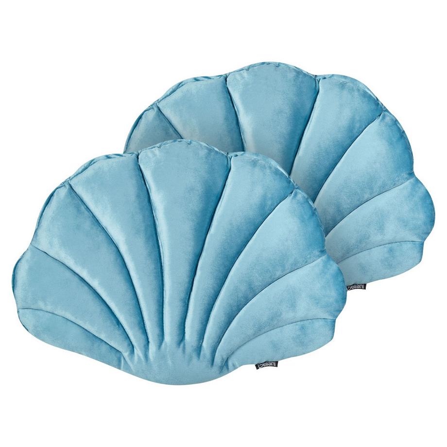 Beliani Dekokissen 2er Set aus Samtstoff Modern CONSOLIDA  