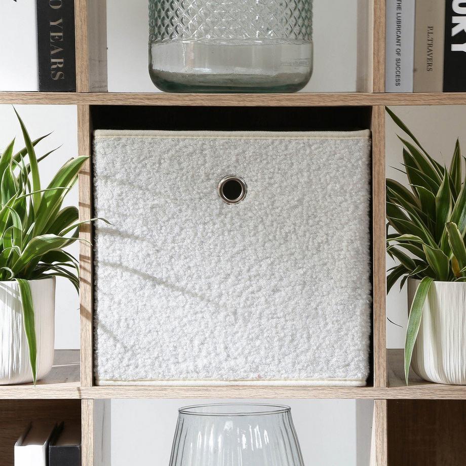 Calicosy Cube pliable tissu bouclette écru - H27 cm  