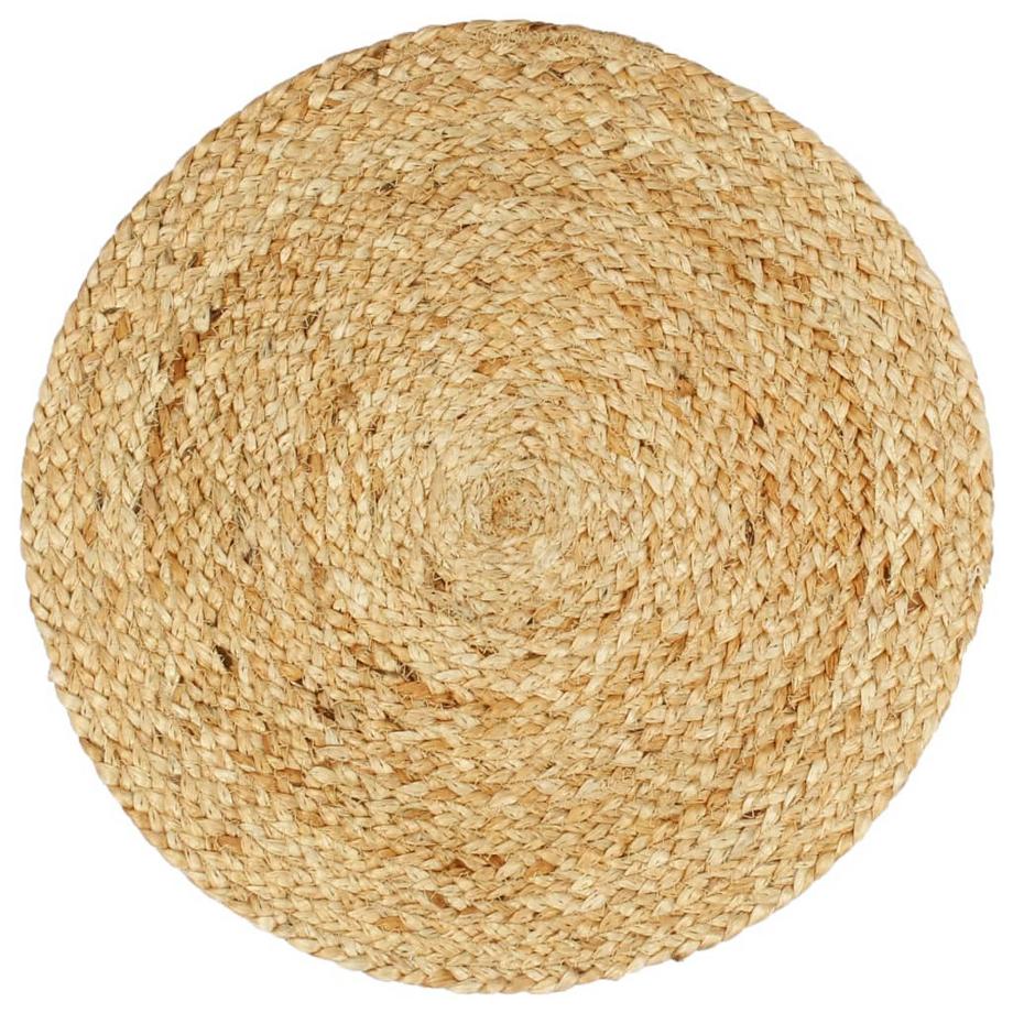 VidaXL Napperons  pcs rond jute jute  