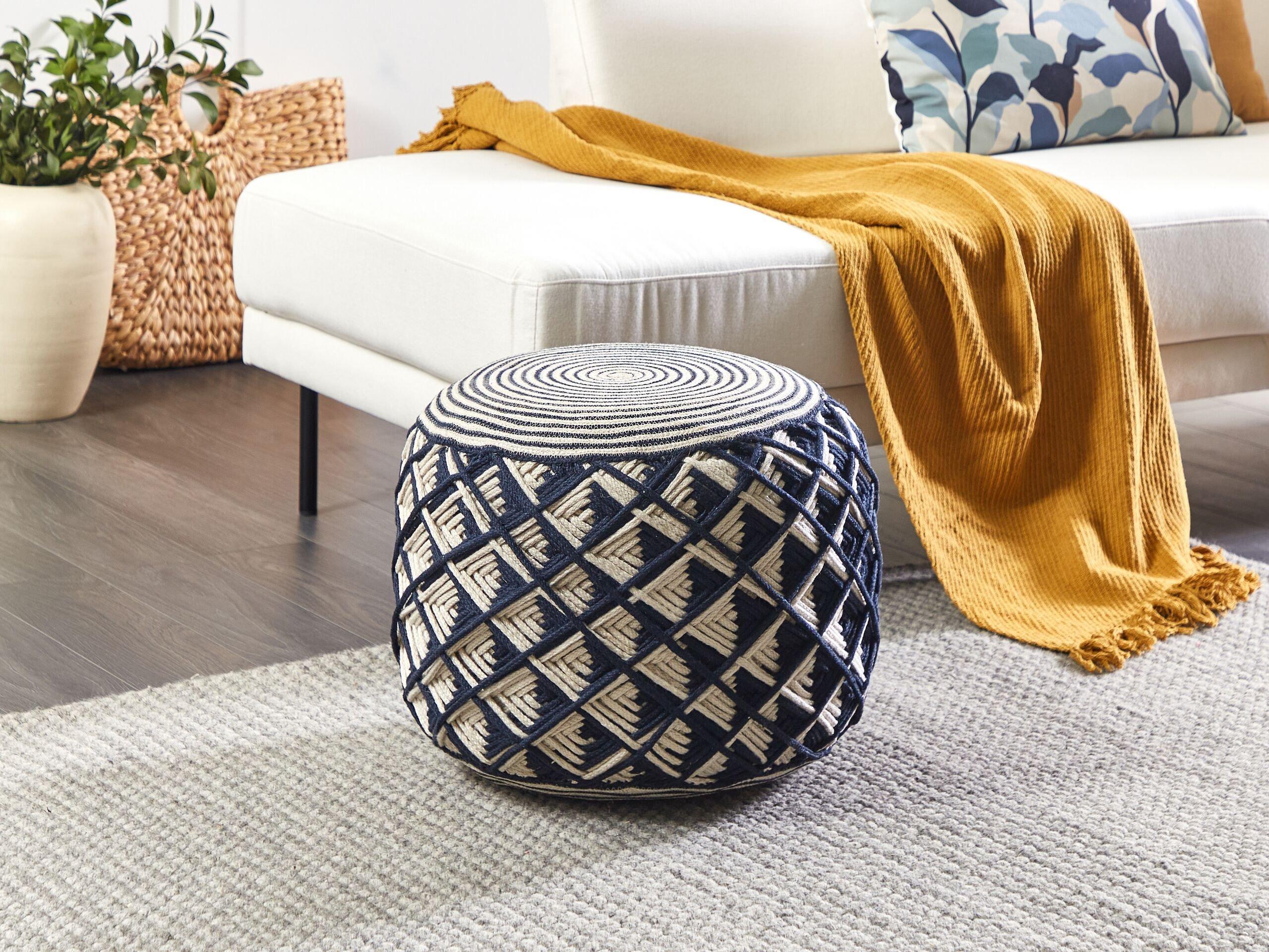 Beliani Pouf en Matière synthétique Boho KAWAN  