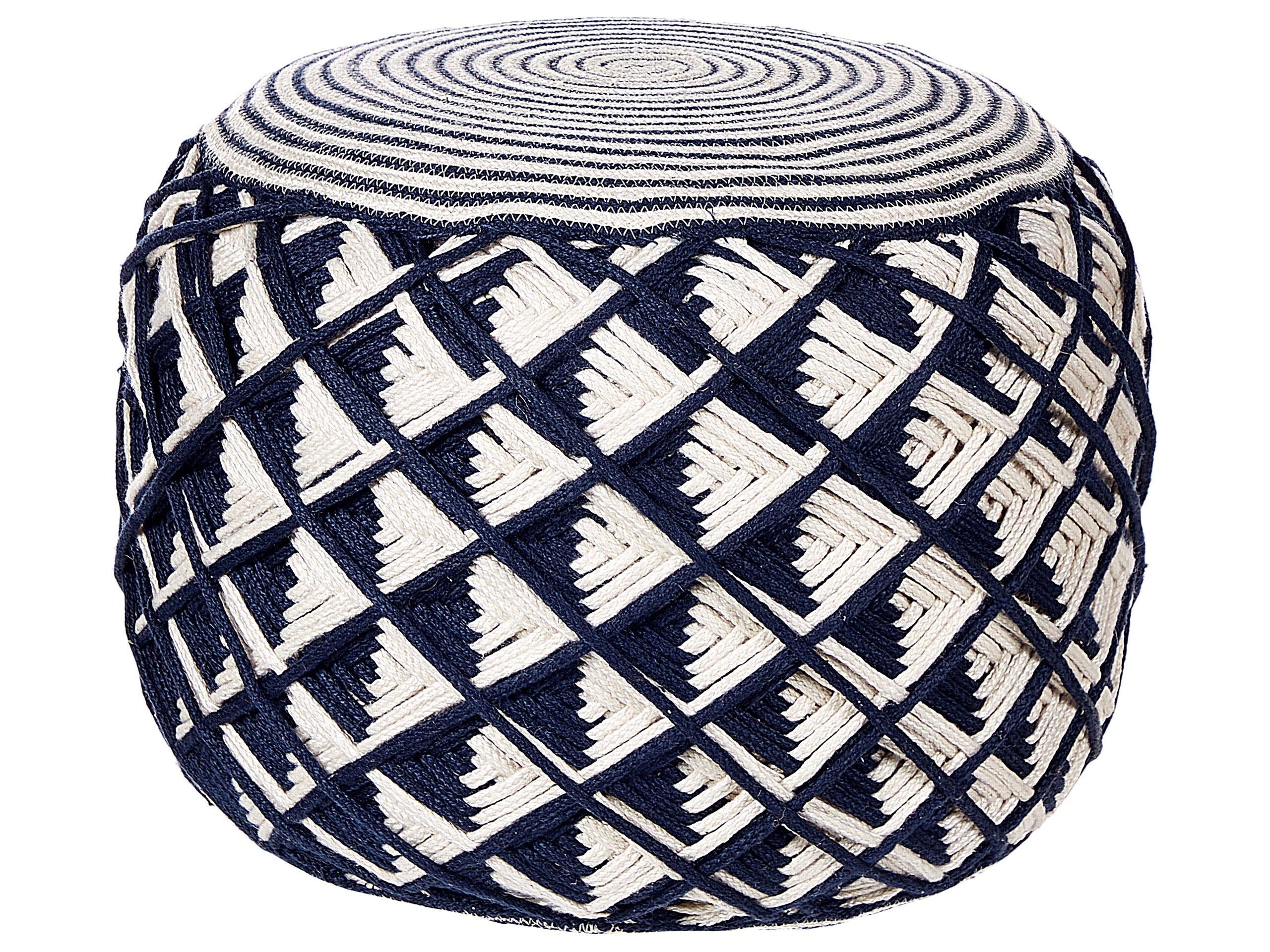 Beliani Pouf en Matière synthétique Boho KAWAN  