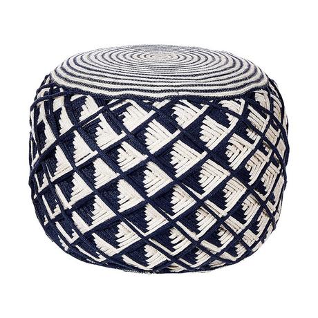 Beliani Pouf en Matière synthétique Boho KAWAN  