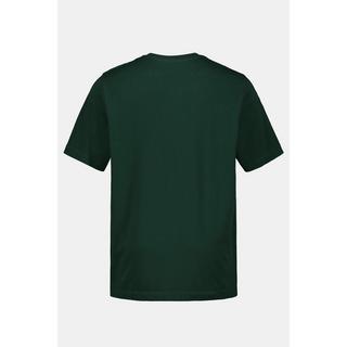 JP1880  T-shirt Basic en coton peigné, col rond vert foncé 