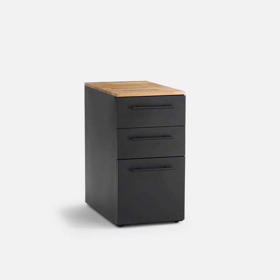 Schreibtischunterschrank Hiba mit 3 Schubladen