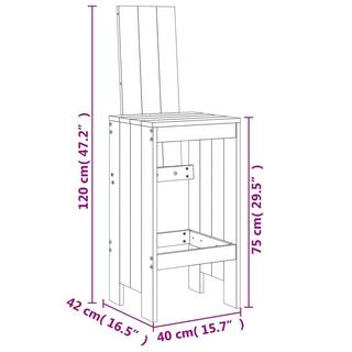 VidaXL Barhocker kiefernholz  